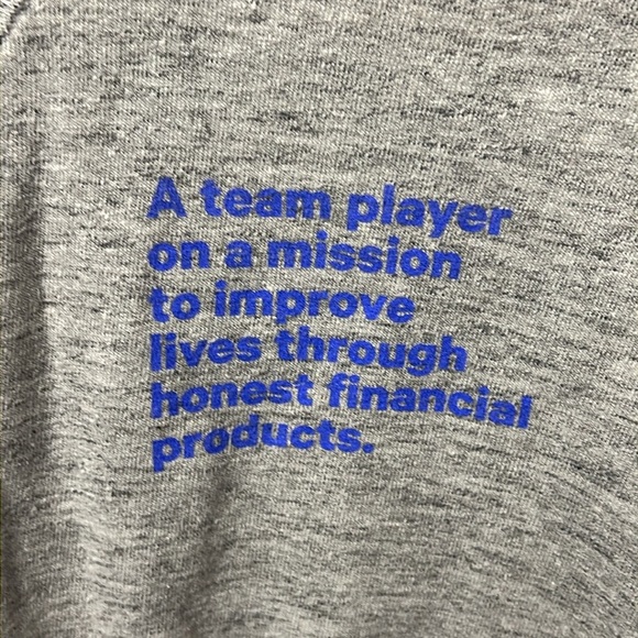 Marine layer sweatshirt crewneck Md mens AFFIRMER motivational Gray team player - Picture 10 of 11